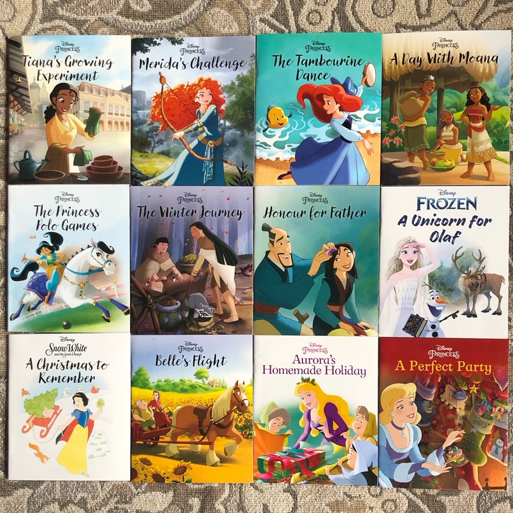 Disney Princess: My Little Library - 12 Enchanting Miniature Story Books. No Box